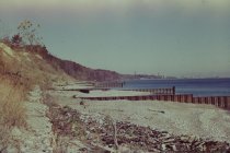 View north along the beach